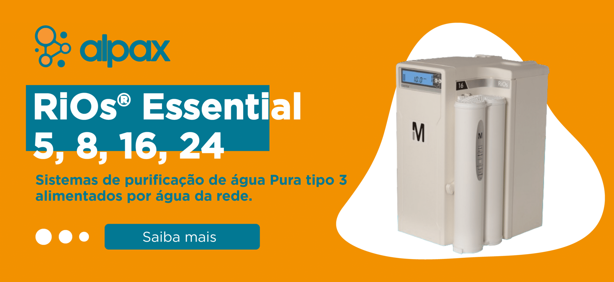 RiOs® Essential 5, 8, 16, 24 Sistemas de purificação de água Pura tipo 3